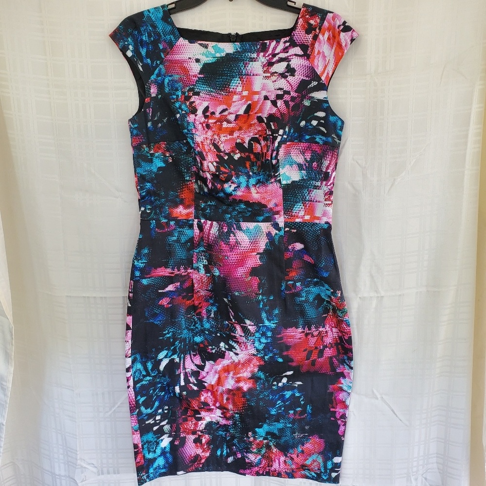 French Connection graphic print sheath dress